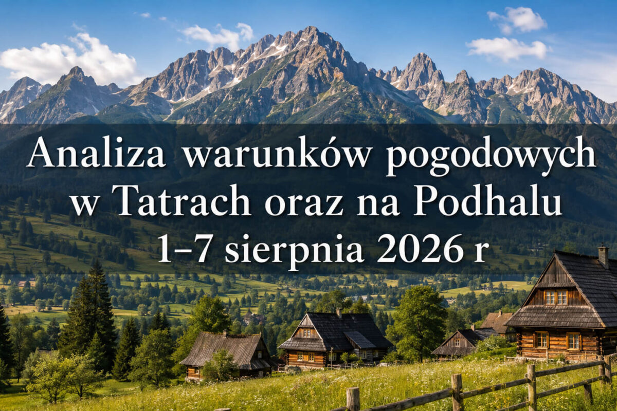 Analiza warunków pogodowych w Tatrach oraz na Podhalu 1–7 sierpnia 2026